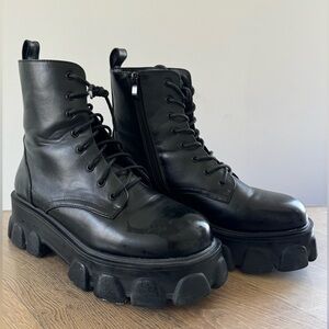 NastyGal Chunky Military Boots